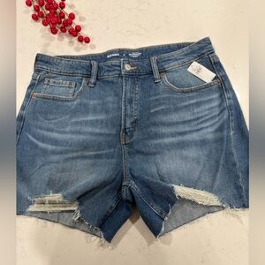 Old Navy Women's Blue Distressed Jean Shorts